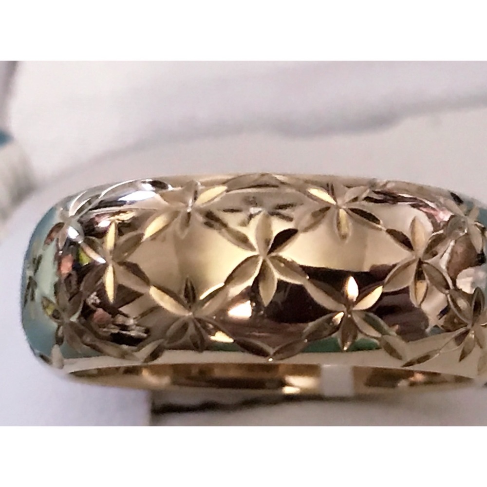 💯 % Genuine 14K YG EVERGOLD Dia Cut Band SZ 8